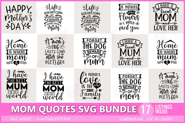 Funny Mom Quotes SVG Bundle SVG CraftingStudio 