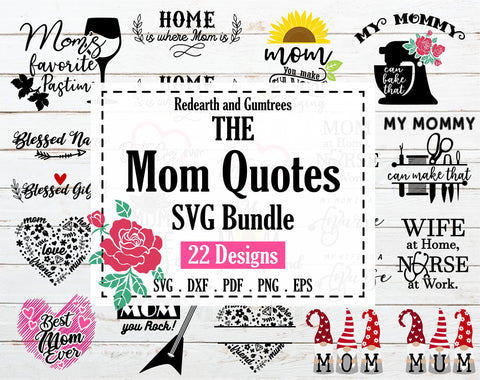Funny mom quotes SVG bundle,Mum saying bundle,home kitchen SVG Redearth and gumtrees 
