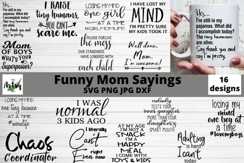 Funny mom quotes svg, Mom sayings svg, Mother's Day bundle SVG The Artsy Spot 