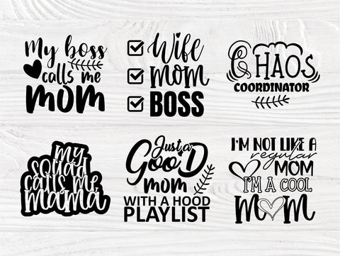 Funny Mom SVG Bundle, Mom Life, Mom Quotes Svg SVG TonisArtStudio 
