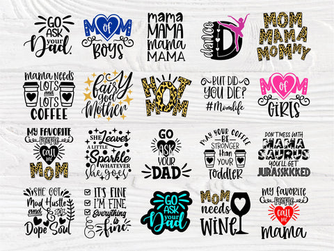 Funny Mom SVG Bundle, Mom Life Svg, Mom Quotes Svg SVG TonisArtStudio 