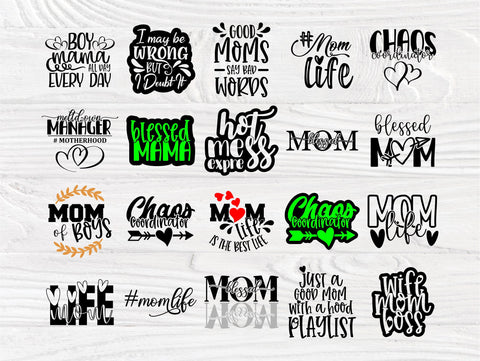 Funny Mom SVG Bundle, Mom Life Svg, Mom Quotes Svg SVG TonisArtStudio 