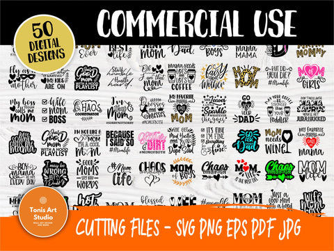 Funny Mom SVG Bundle, Mom Life Svg, Mom Quotes Svg SVG TonisArtStudio 