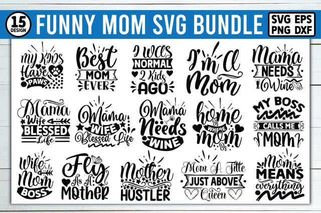 Funny Mom SVG Bundle SVG Ariyan 
