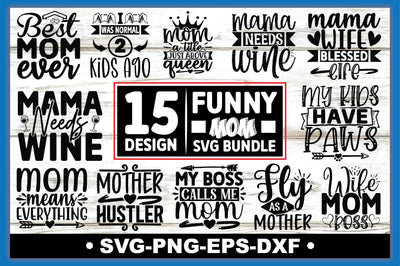 Funny Mom SVG Bundle SVG Ariyan 