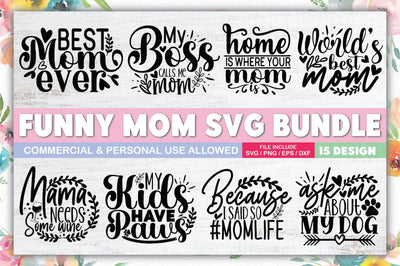Funny Mom SVG Bundle SVG Ariyan 