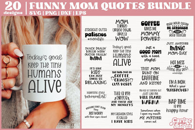 Funny Mom SVG Bundle SVG Carla C Designs 