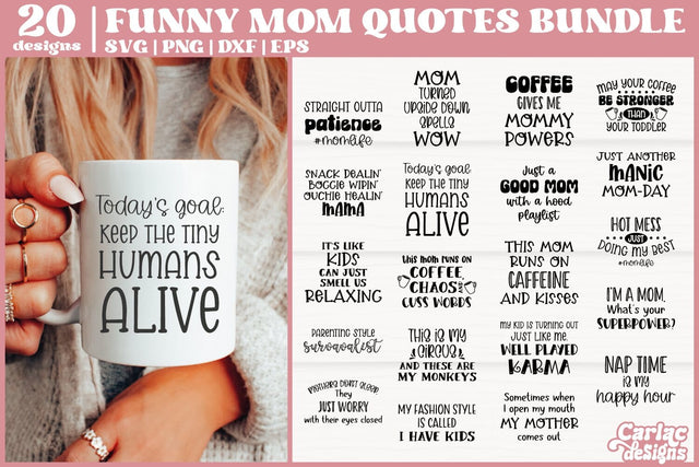 Funny Mom SVG Bundle SVG Carla C Designs 