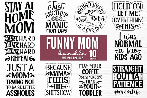 Funny Mom SVG Bundle SVG DESIGNISTIC 