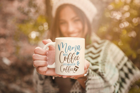 Funny Mom SVG | Mama Needs Coffee Lots And Lots SVG CraftLabSVG 