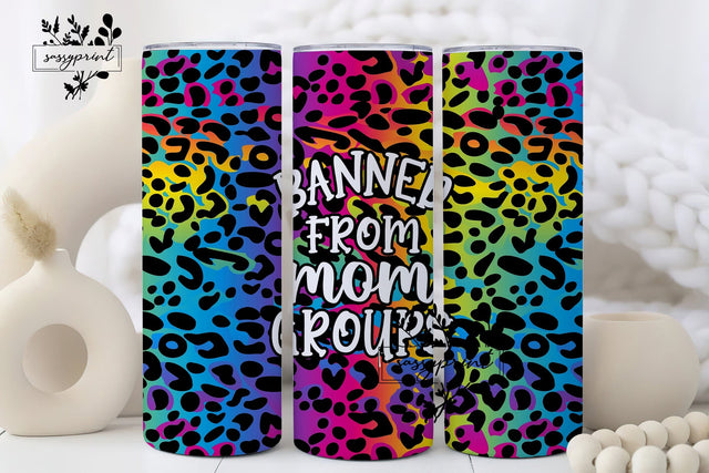 Funny Mom Tumbler Wrap Sublimation Tumbler Design, Rainbow Leopard Mom Tumbler wrap png, Leopard Mama for Straight/Tapered Tumbler PNG Sublimation sassyprint 