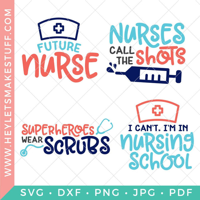 Funny Nurse Bundle SVG Hey Let's Make Stuff 