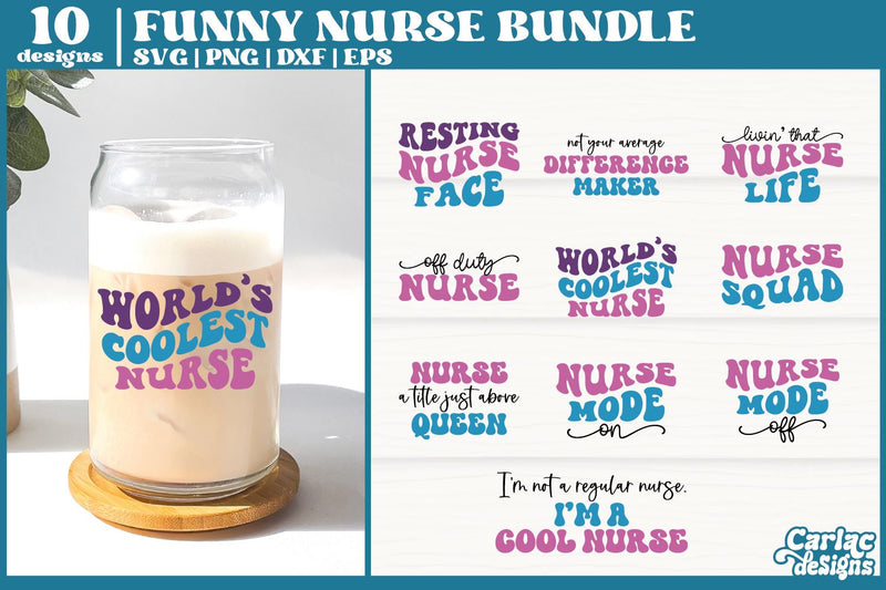 Funny Nurse SVG and Sublimation Bundle | Nursing Bundle SVG Carla C Designs 
