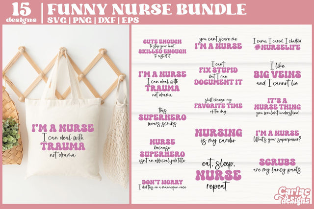 Funny Nurse SVG and Sublimation Bundle | Nursing Bundle SVG Carla C Designs 