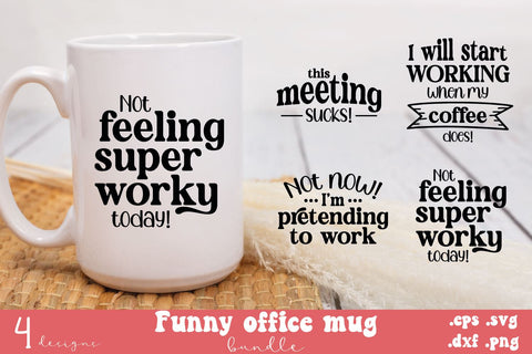 Funny Office Mug Bundle SVG Carla C Designs 