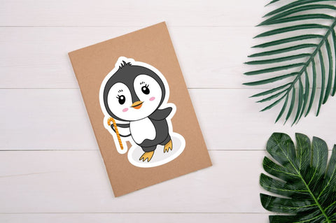 Funny Penguins Sticker Svg Bundle SVG Regulrcrative 
