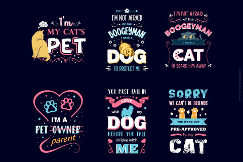 Funny Pet owner SVG Quotes for Shirts. SVG Arts By Naty 