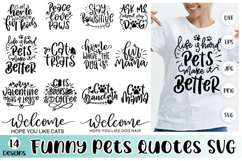 Funny Pets Quotes SVG Bundle SVG dapiyupi store 