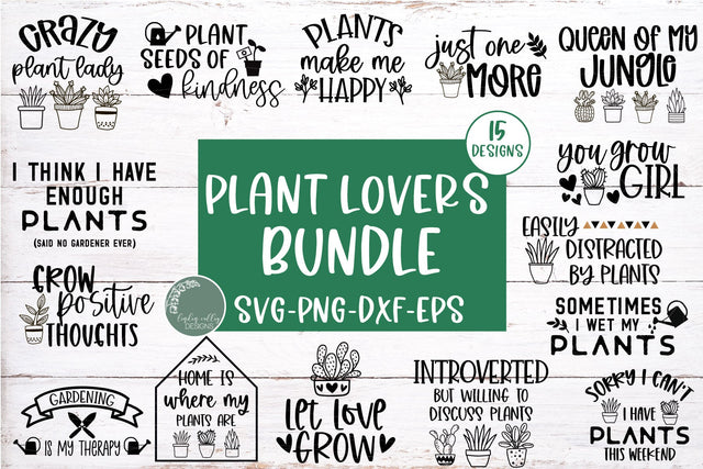 Funny Plant Lover SVG Bundle-Gardening and Spring SVG Bundle SVG Linden Valley Designs 