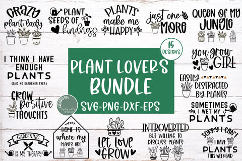 Funny Plant Lover SVG Bundle-Gardening and Spring SVG Bundle SVG Linden Valley Designs 