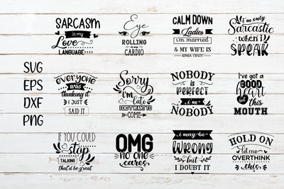 Funny Quote svg bundle SVG SmmrDesign 