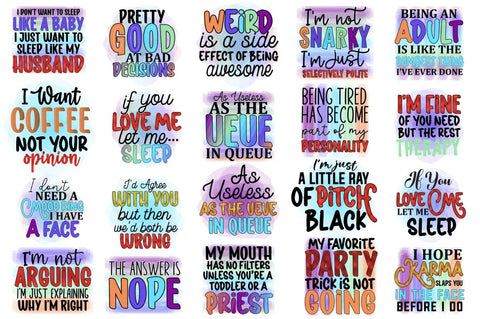 Funny Quotes Sublimation Bundle Sublimation Regulrcrative 