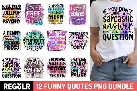 Funny Quotes Sublimation Bundle SVG Regulrcrative 