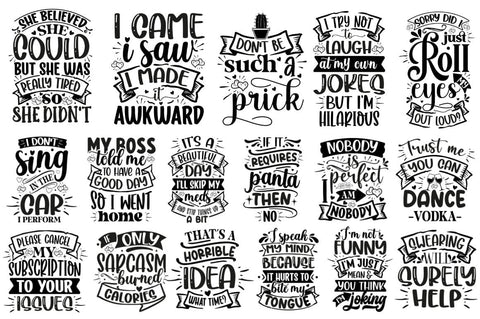 Funny Quotes SVG Bundle SVG DESIGNISTIC 