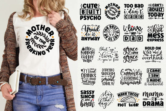 Funny Quotes Svg Bundle SVG md faruk hossain 