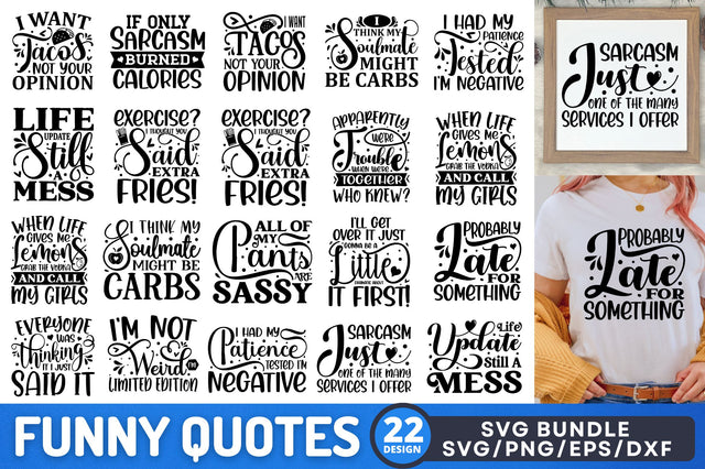 Funny Quotes SVG Bundle SVG Regulrcrative 