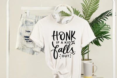 Funny Quotes SVG Cut File | Honk If A Kid Falls Out SVG dapiyupi store 