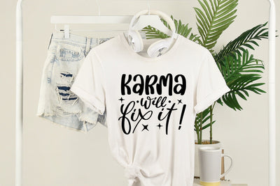 Funny Quotes SVG Cut File | Karma Will Fix It SVG dapiyupi store 