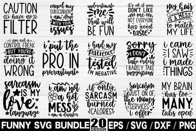 Funny quotes SVG design bundle SVG FiveStarCrafting 