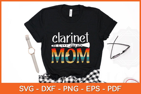 Funny Retro Clarinet Mom Svg Cutting File SVG artprintfile 