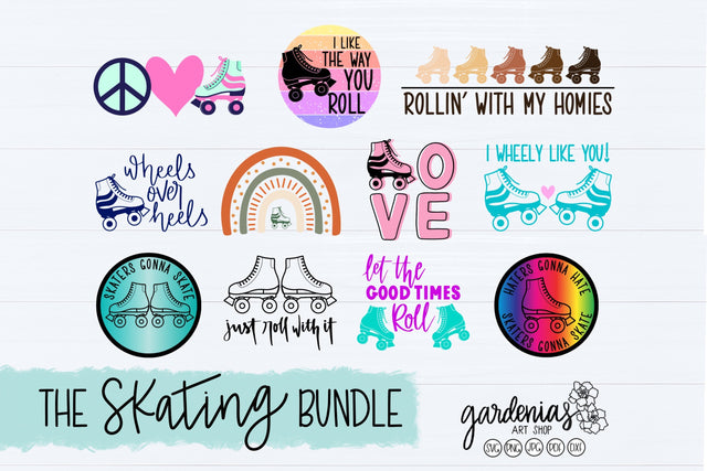 Funny Roller Skating SVG Bundle SVG Gardenias Art Shop 