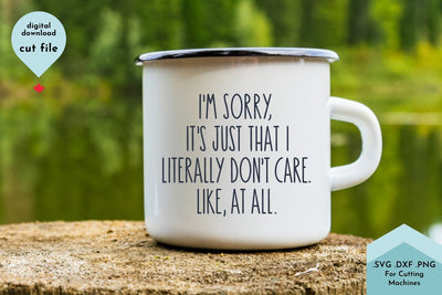 Funny Sarcastic Coffee Mug SVG Cut File SVG Lettershapes 