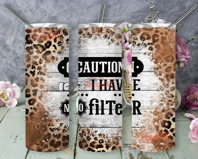 Funny Sarcastic Quote Cheetah Print Tumbler Wrap PNG Sublimation Designs Downloads - Skinny 20oz Sublimation DesignSVG 