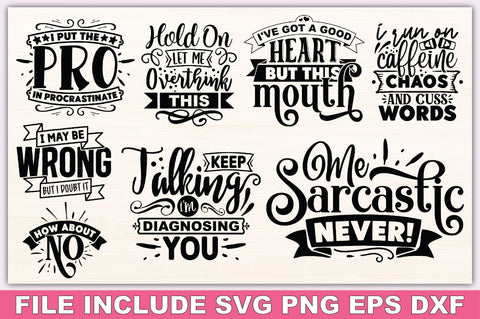 Funny Sarcastic SVG Bundle SVG Ariyan 