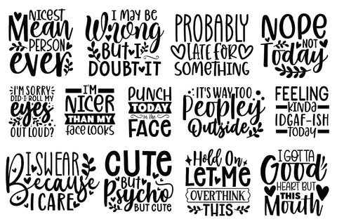 Funny Sarcastic SVG Bundle SVG Ariyan 