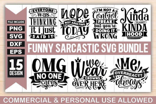 Funny Sarcastic SVG Bundle SVG Ariyan 