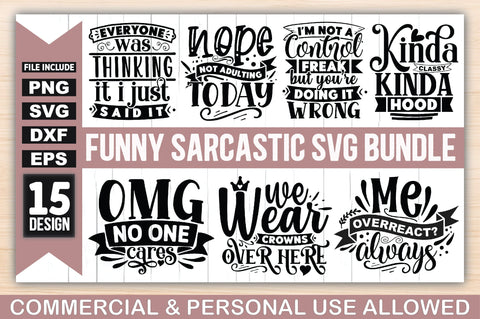 Funny Sarcastic SVG Bundle SVG Ariyan 