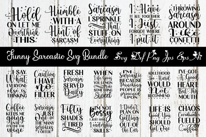 Funny sarcastic svg bundle SVG designmaster24 