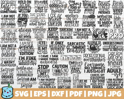 Funny Sarcastic SVG Bundle SVG MintyMarshmallows 