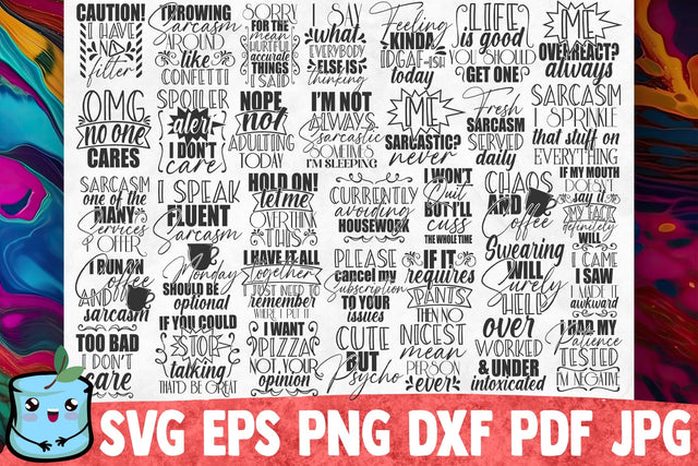 Funny Sarcastic SVG Bundle SVG MintyMarshmallows 