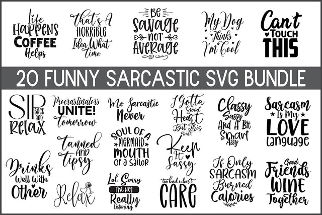 Funny Sarcastic SVG Bundle SVG nirmal108roy 
