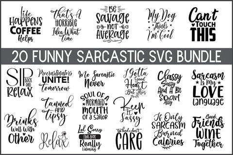 Funny Sarcastic SVG Bundle SVG nirmal108roy 