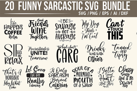 Funny Sarcastic SVG Bundle SVG nirmal108roy 