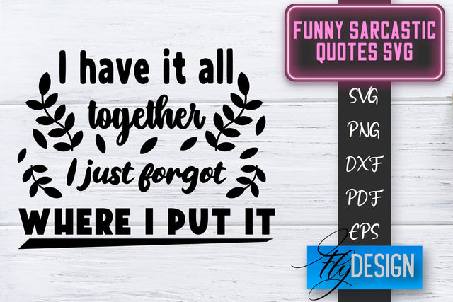 Funny Sarcastic SVG | Sarcastic Quotes SVG | Sarcastic Sayings SVG SVG Fly Design 