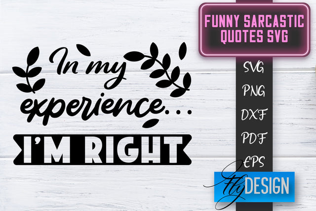 Funny Sarcastic SVG | Sarcastic Quotes SVG | Sarcastic Sayings SVG SVG Fly Design 