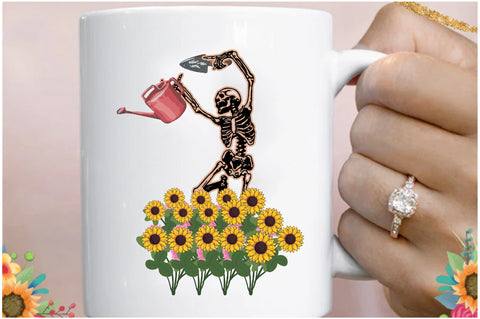 Funny Skeleton Gardening Sublimation Sublimation Jagonath Roy 